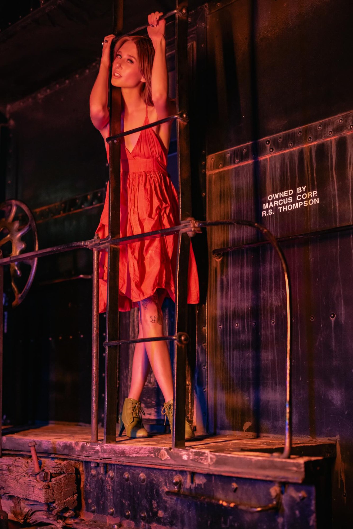 Editorial — red dress train