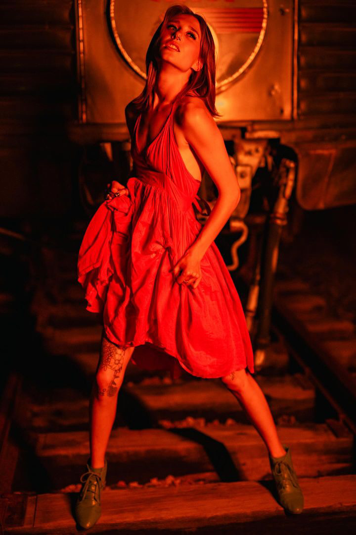 Editorial — red dress train 2